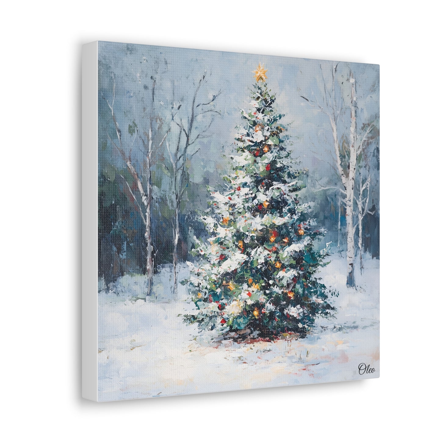 Winter Glow: A Festive Christmas Canvas Print