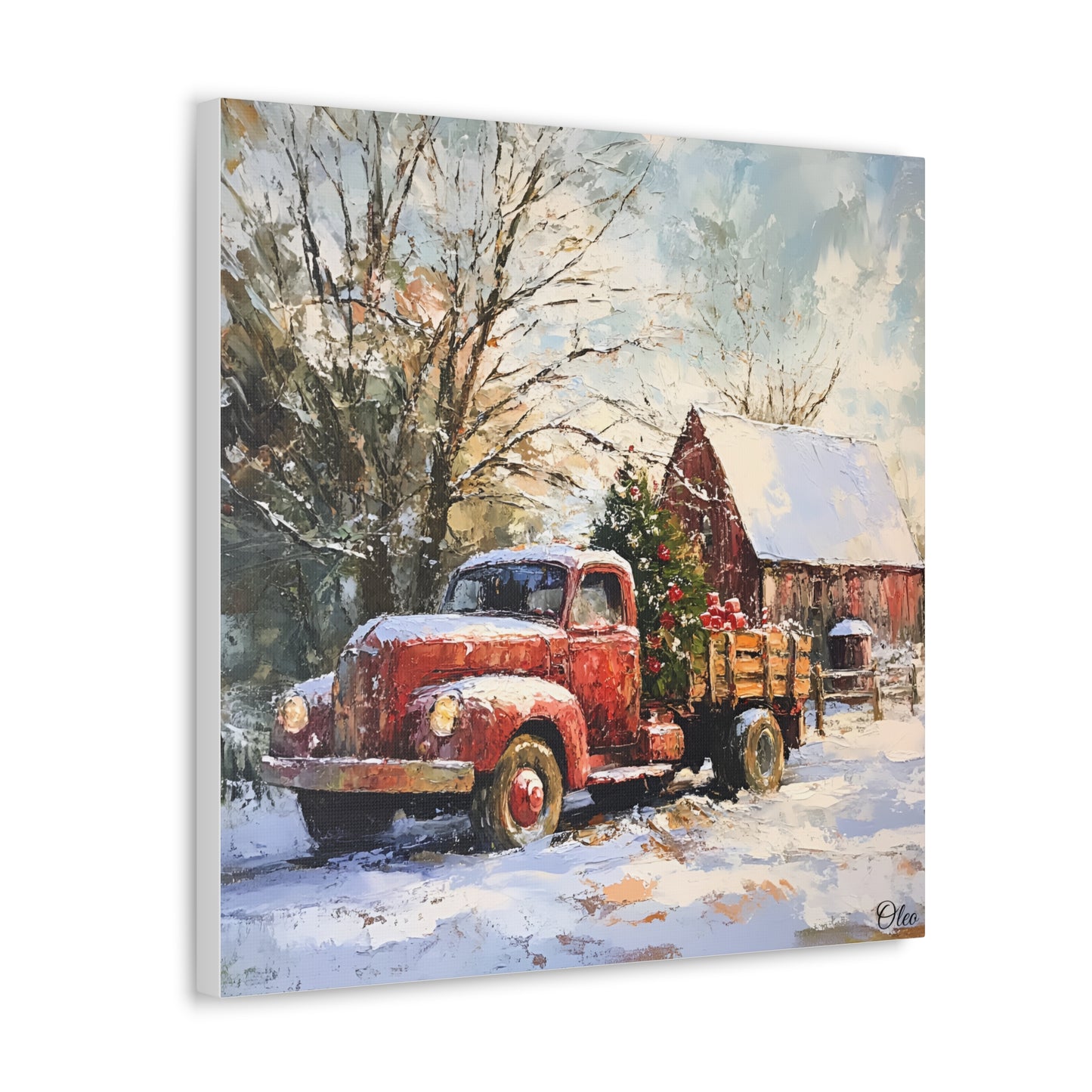 Holiday Haul: A Winter Wonderland - A Festive Canvas Print