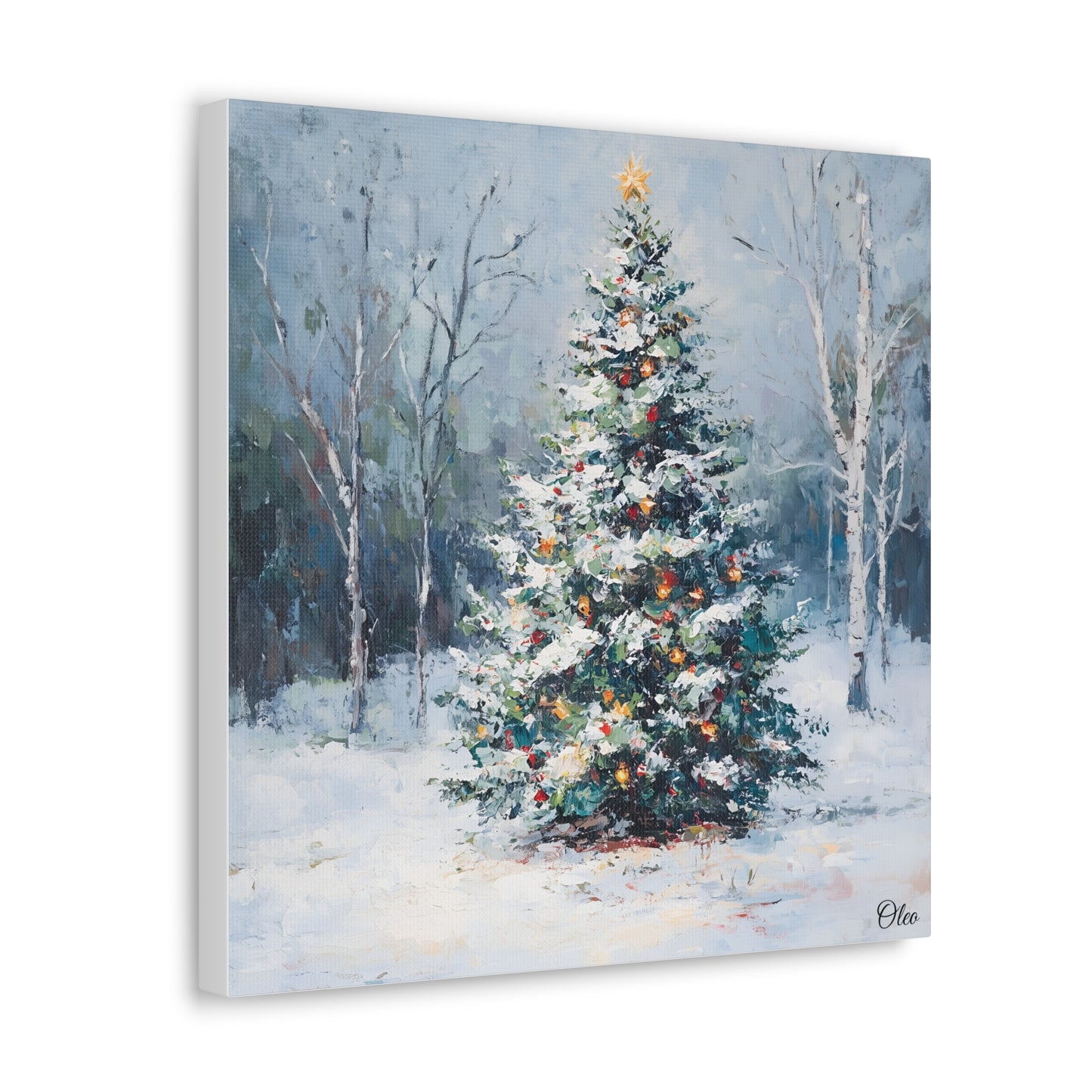 Winter Glow: A Festive Christmas Canvas Print