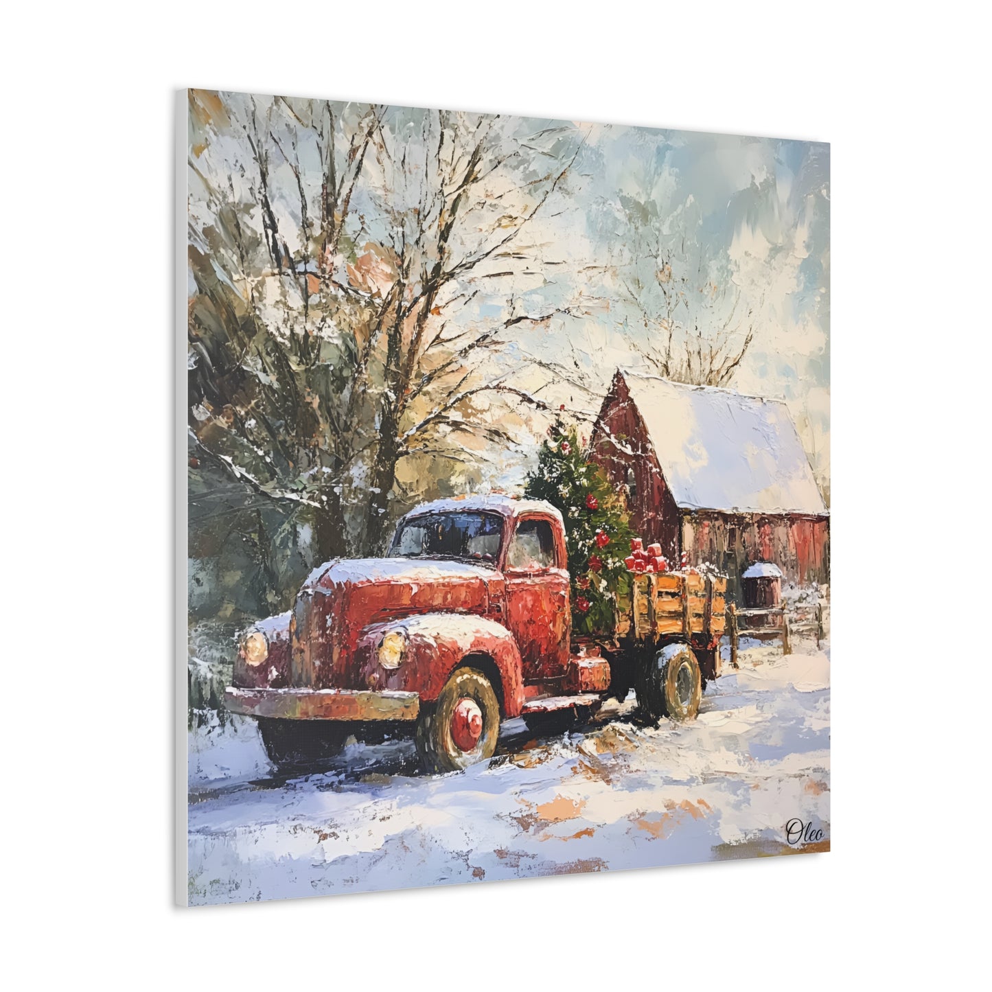 Holiday Haul: A Winter Wonderland - A Festive Canvas Print