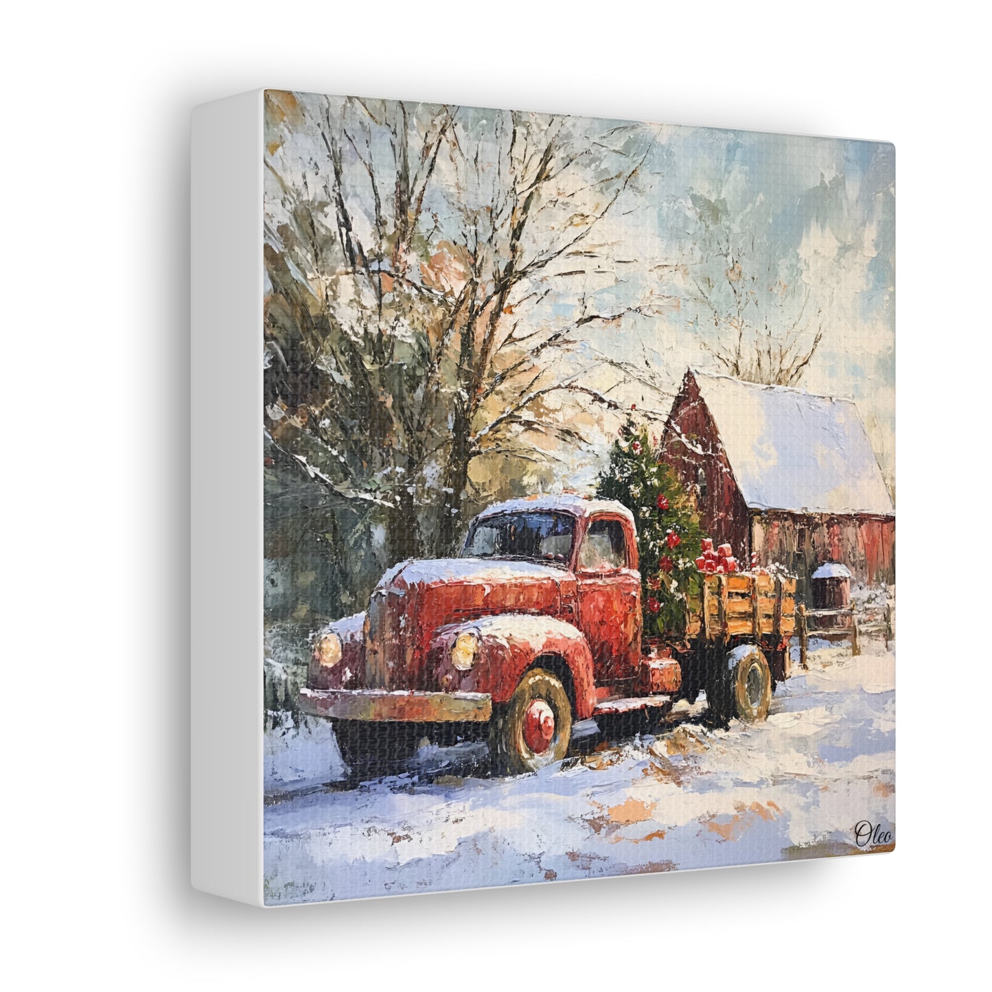 Holiday Haul: A Winter Wonderland - A Festive Canvas Print
