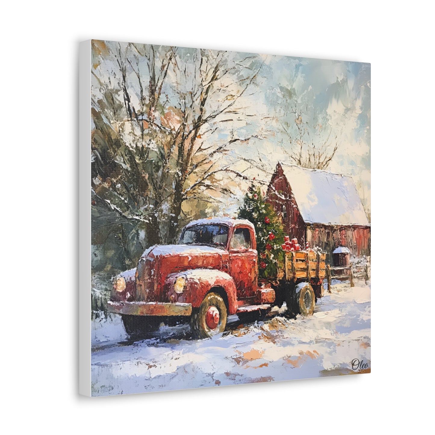 Holiday Haul: A Winter Wonderland - A Festive Canvas Print