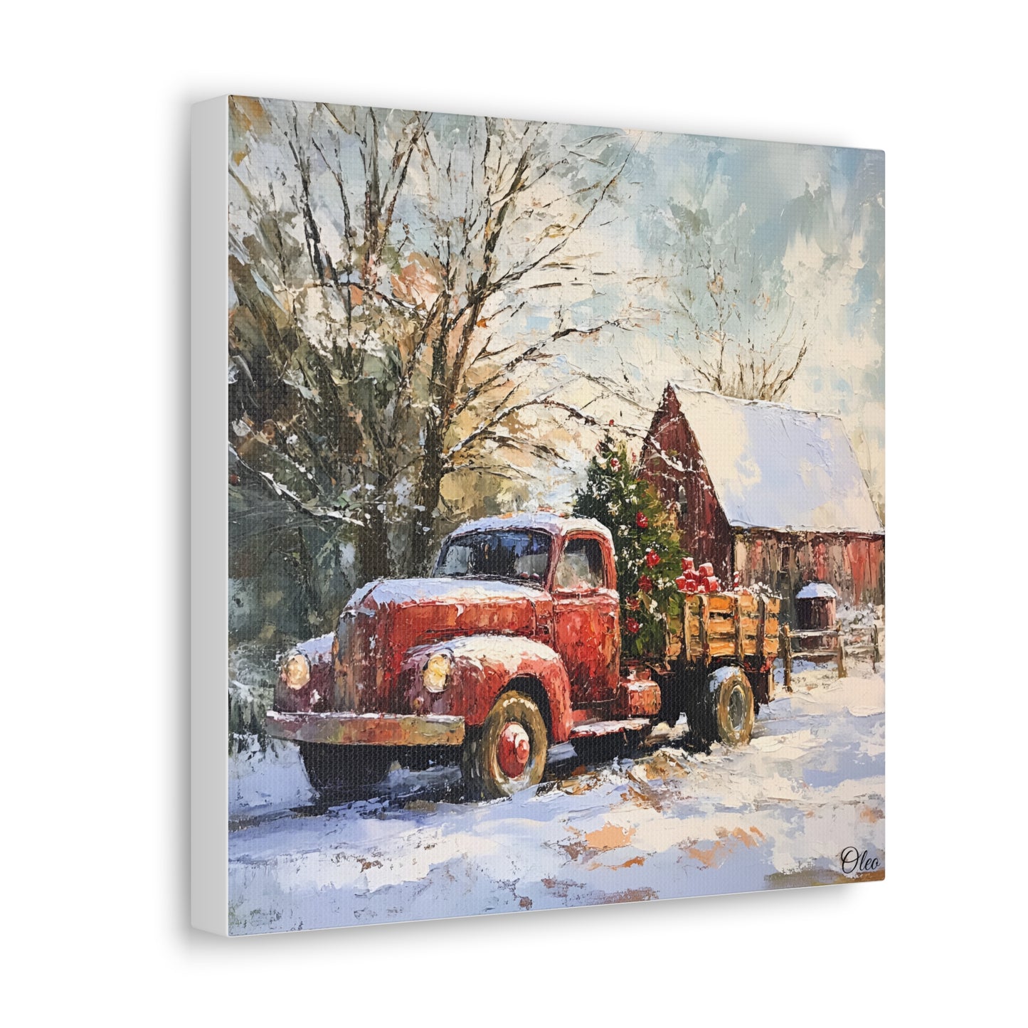 Holiday Haul: A Winter Wonderland - A Festive Canvas Print