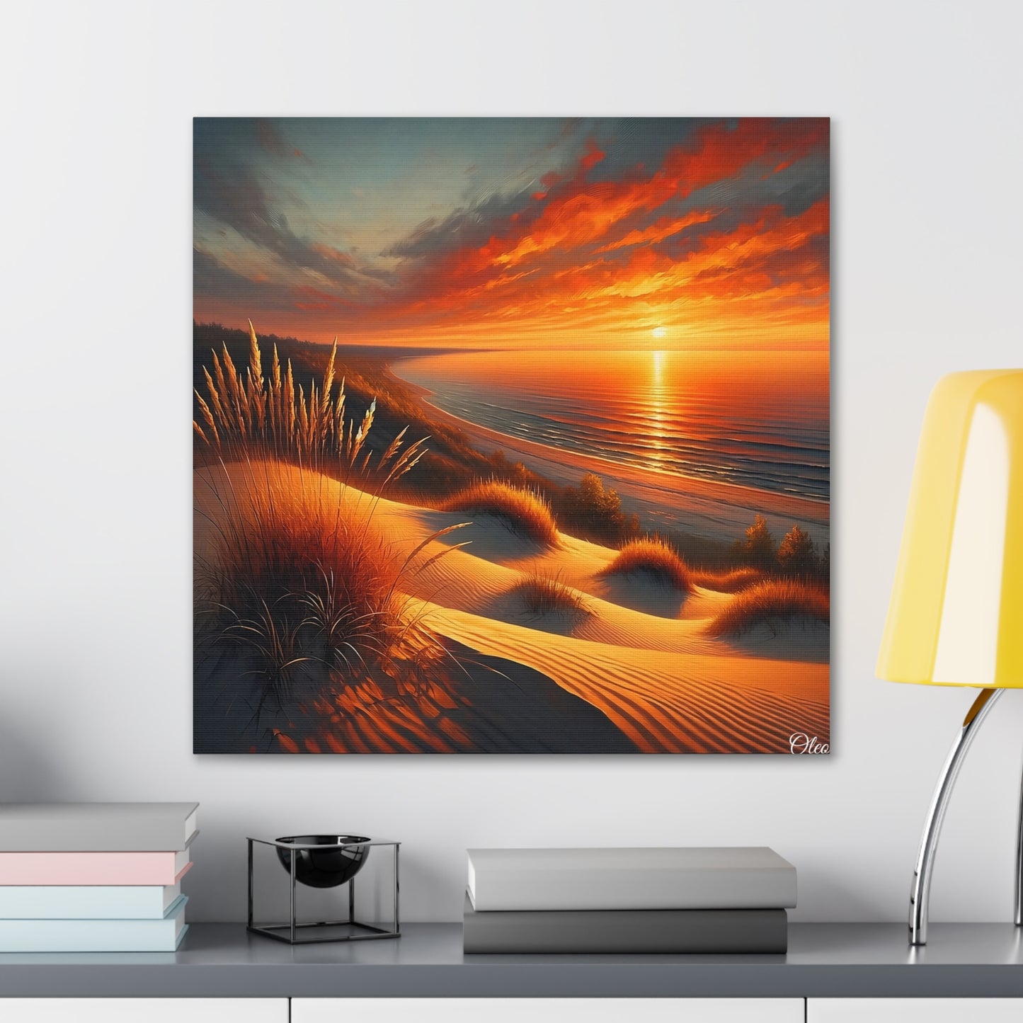 "Luminous Shores: Sunset at the Great Lakes" - Nature's Splendor