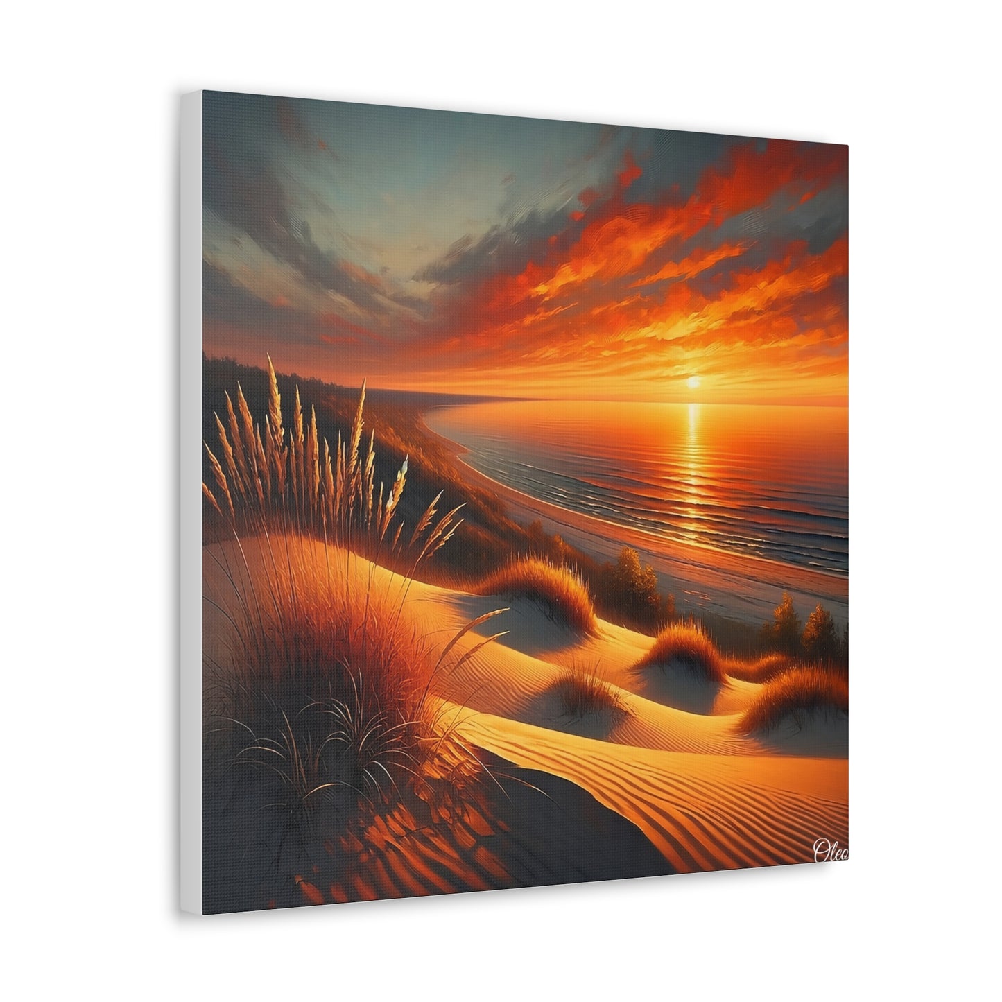 "Luminous Shores: Sunset at the Great Lakes" - Nature's Splendor