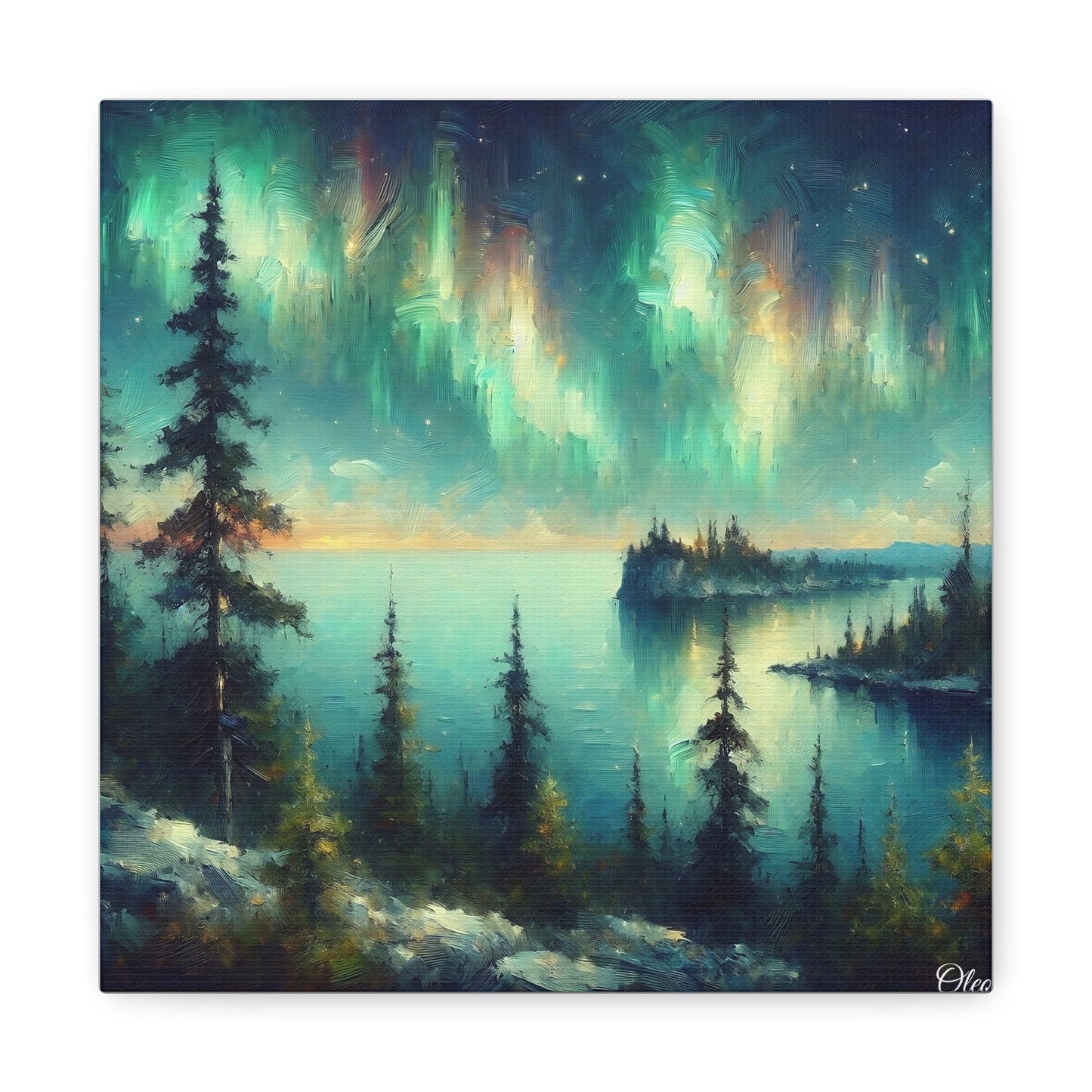 Northern Lights Majesty - Canvas Print - Witness the Wonder of Aurora Borealis