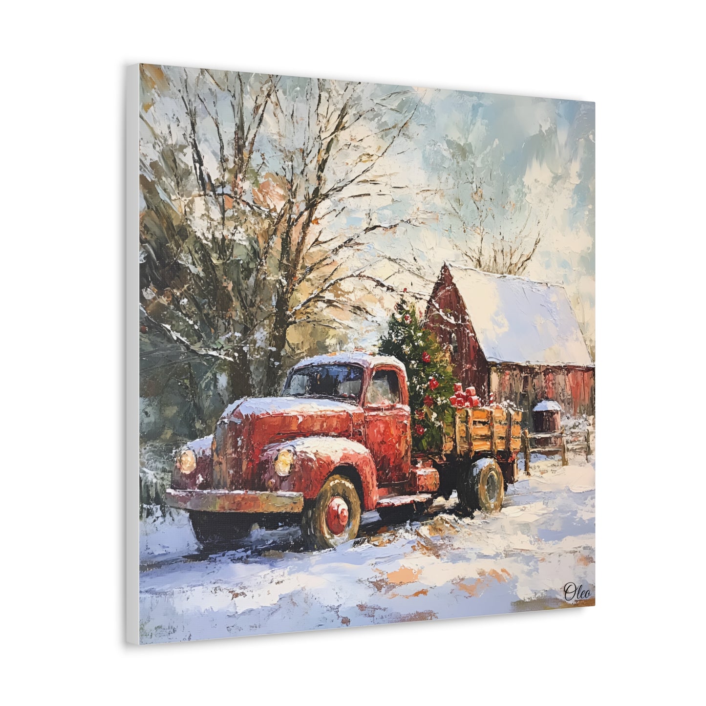 Holiday Haul: A Winter Wonderland - A Festive Canvas Print