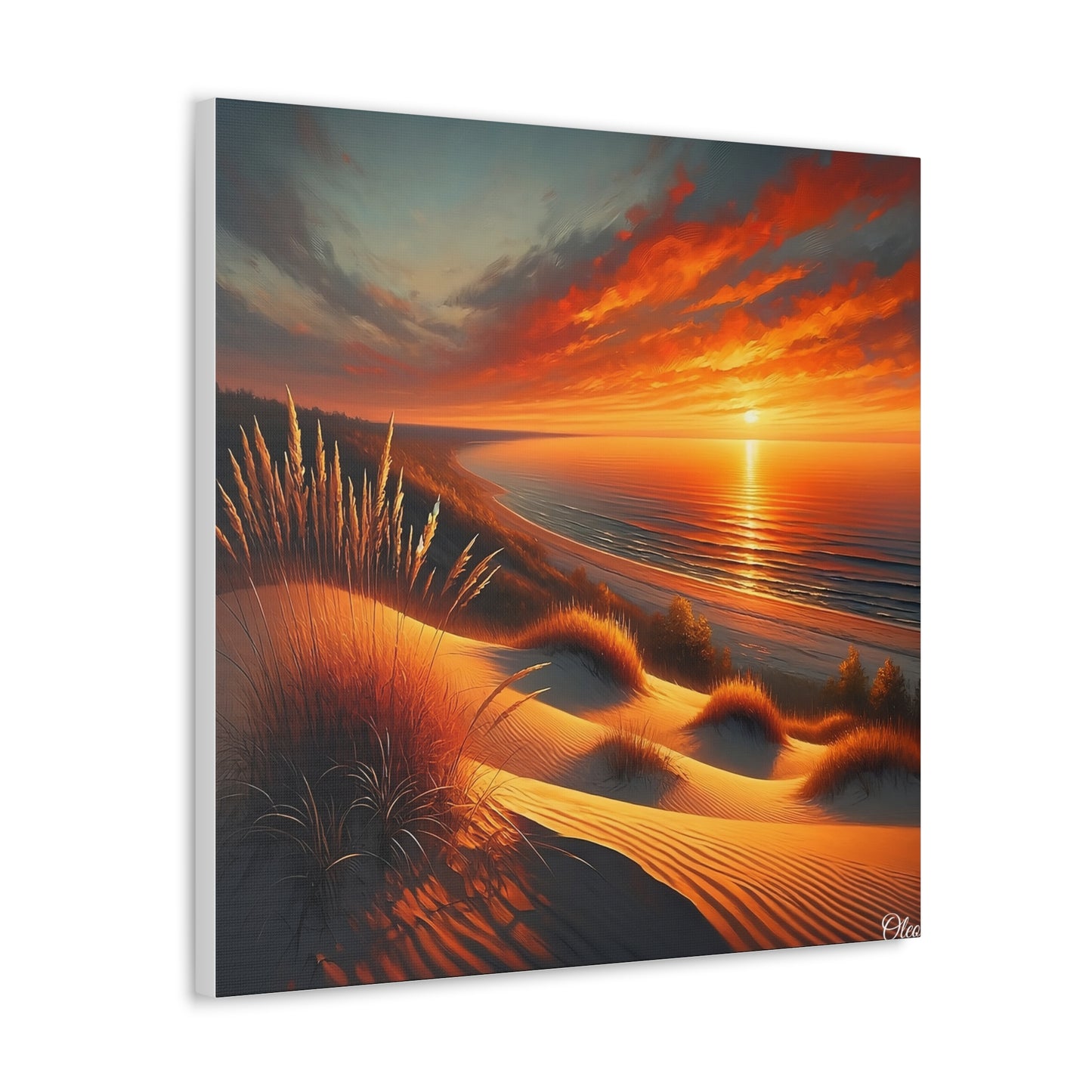 "Luminous Shores: Sunset at the Great Lakes" - Nature's Splendor
