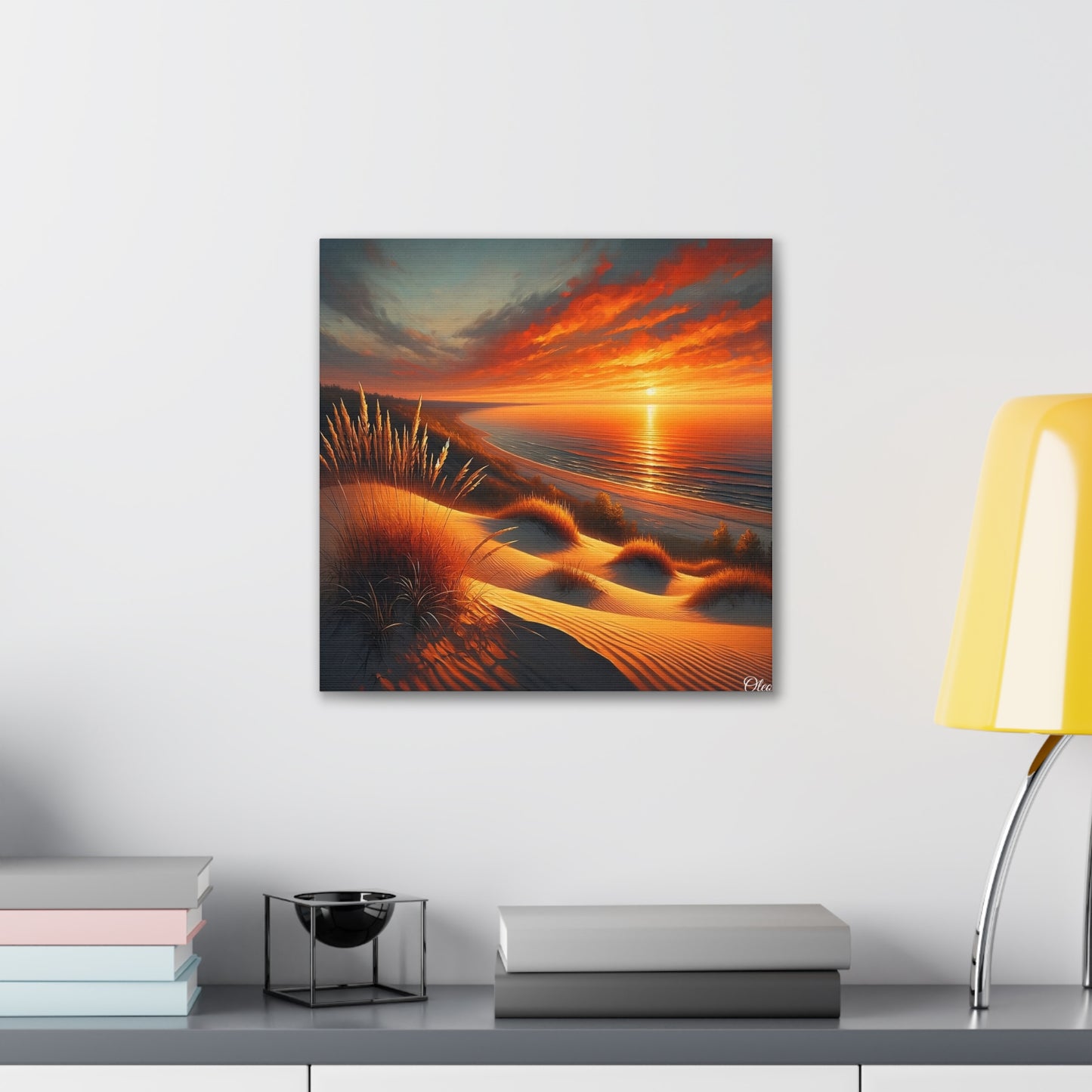 "Luminous Shores: Sunset at the Great Lakes" - Nature's Splendor