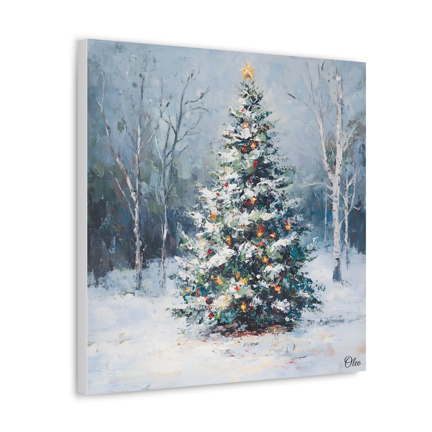 Winter Glow: A Festive Christmas Canvas Print