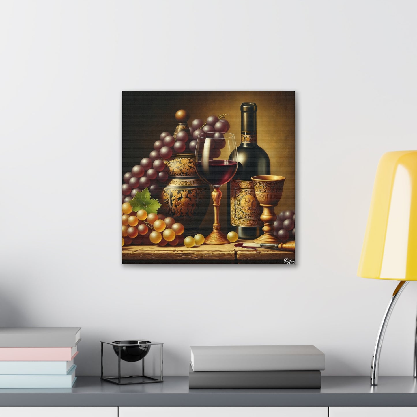 🎨 "Vintage Elegance" Canvas Print: A Classical Still Life Masterpiece 🍇