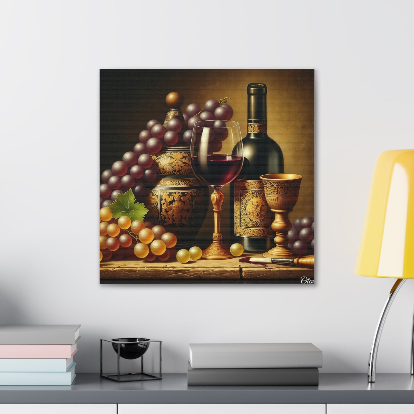 🎨 "Vintage Elegance" Canvas Print: A Classical Still Life Masterpiece 🍇