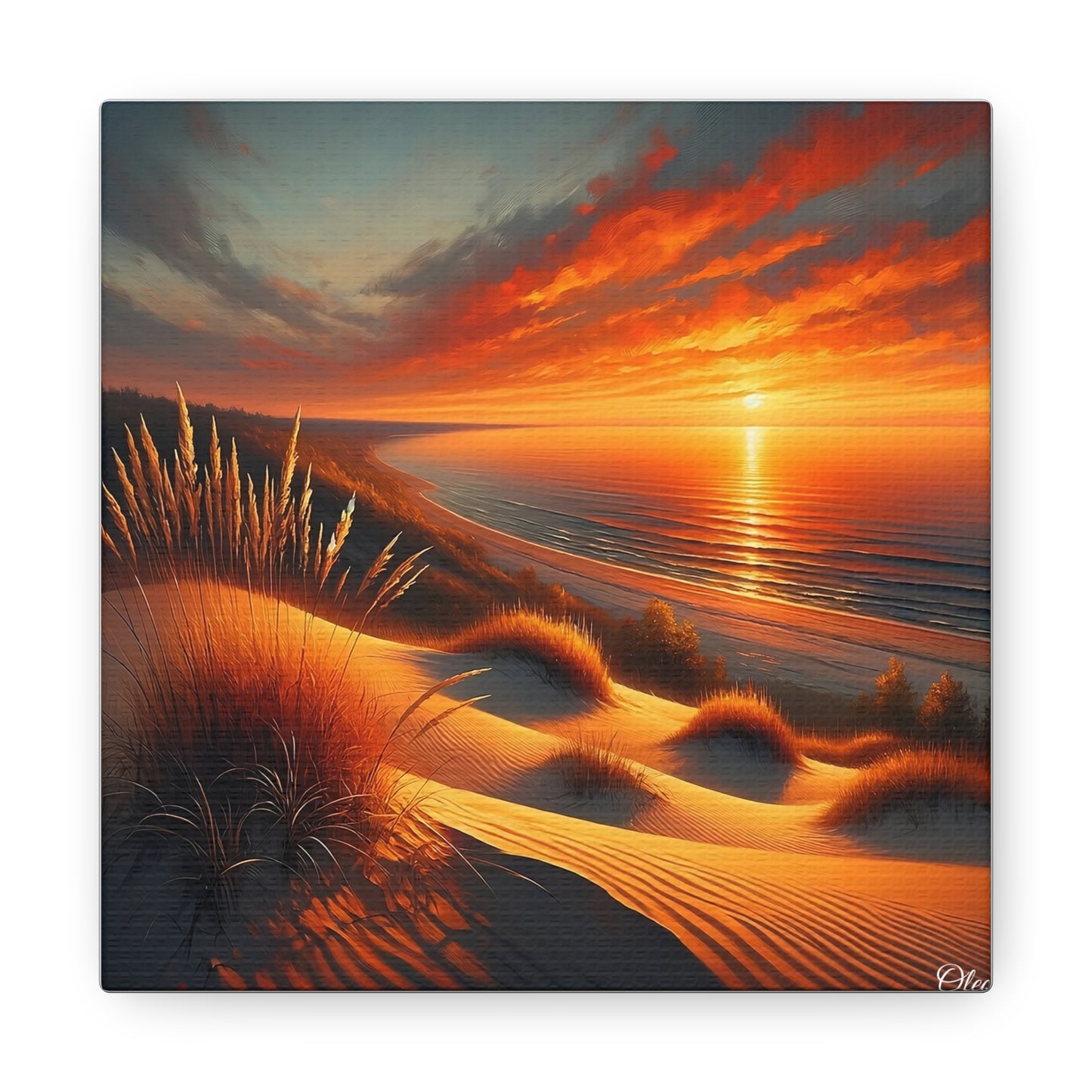 "Luminous Shores: Sunset at the Great Lakes" - Nature's Splendor