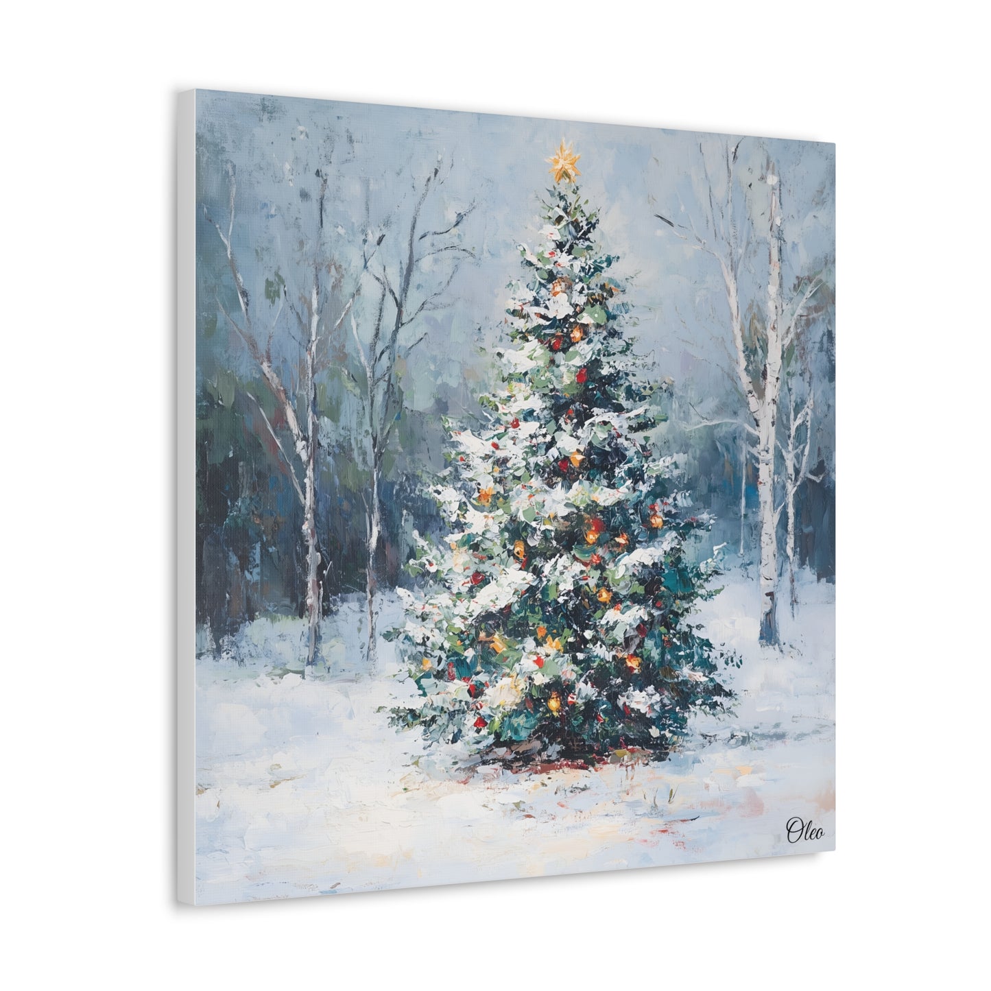 Winter Glow: A Festive Christmas Canvas Print