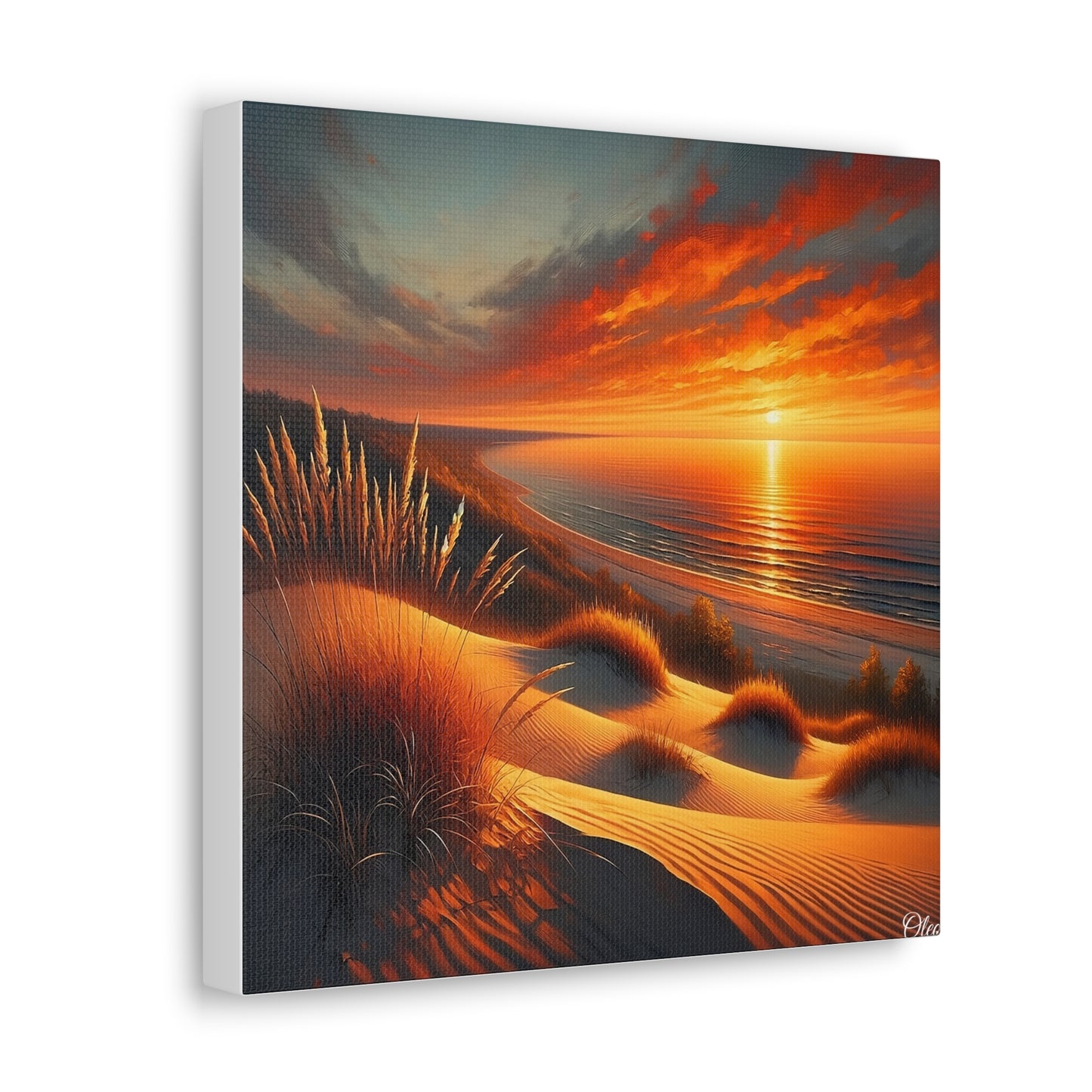 "Luminous Shores: Sunset at the Great Lakes" - Nature's Splendor