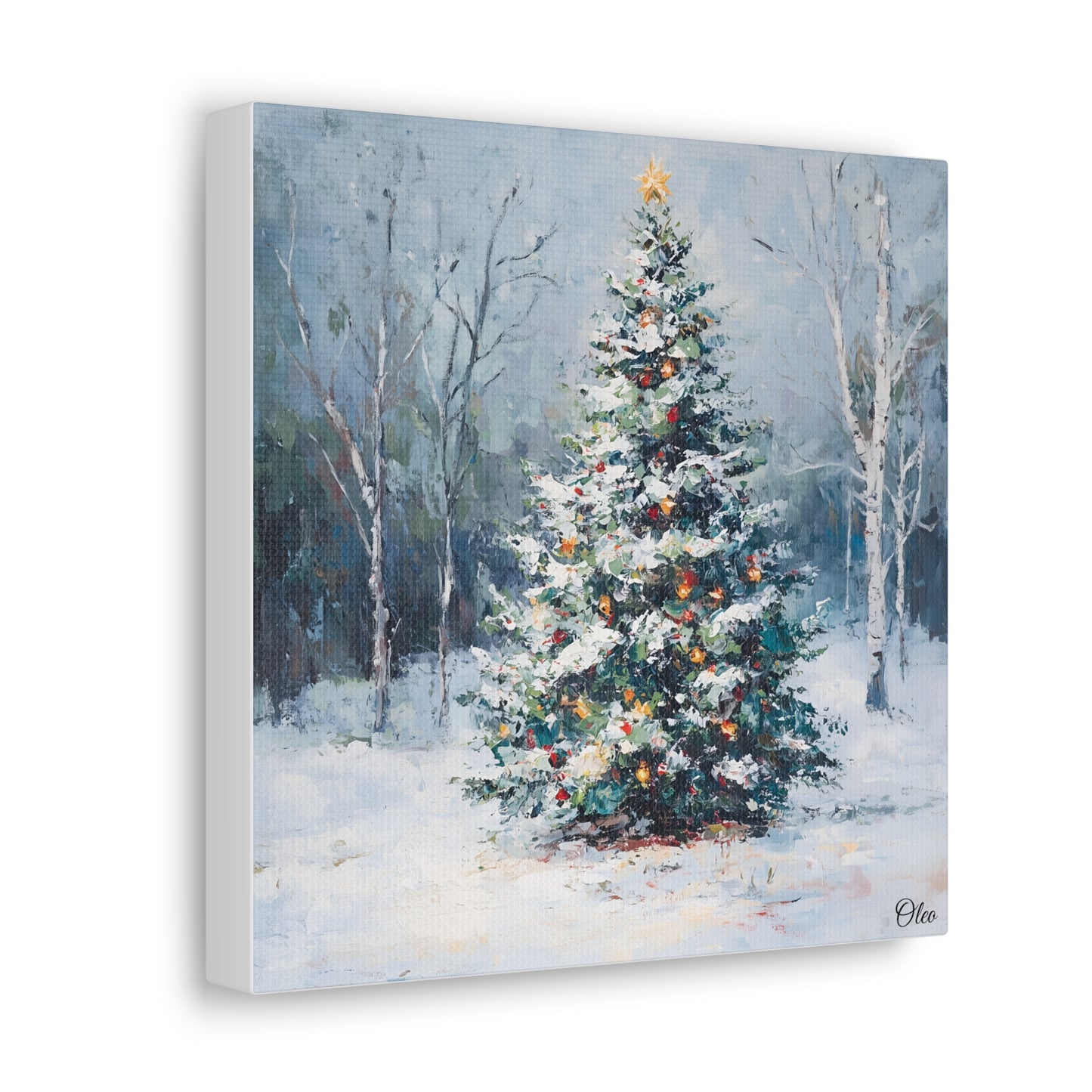 Winter Glow: A Festive Christmas Canvas Print