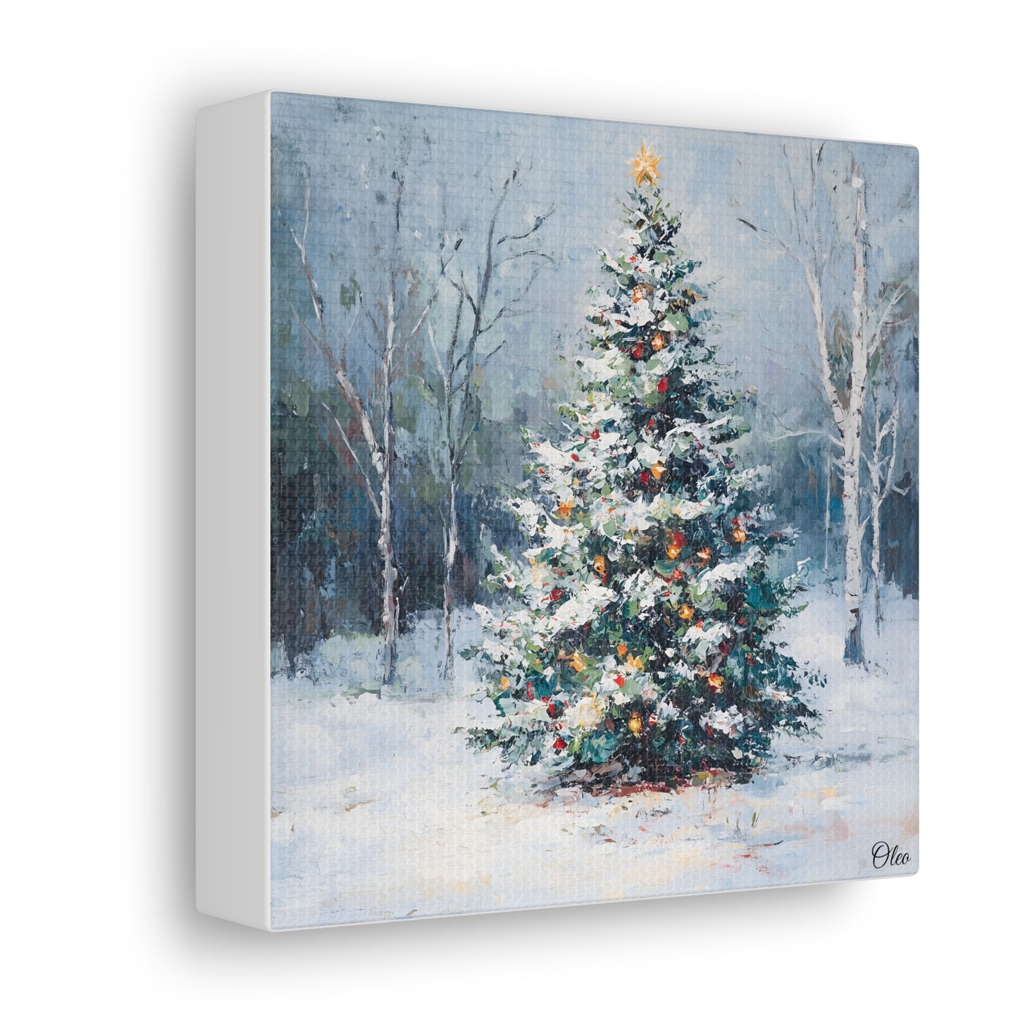 Winter Glow: A Festive Christmas Canvas Print