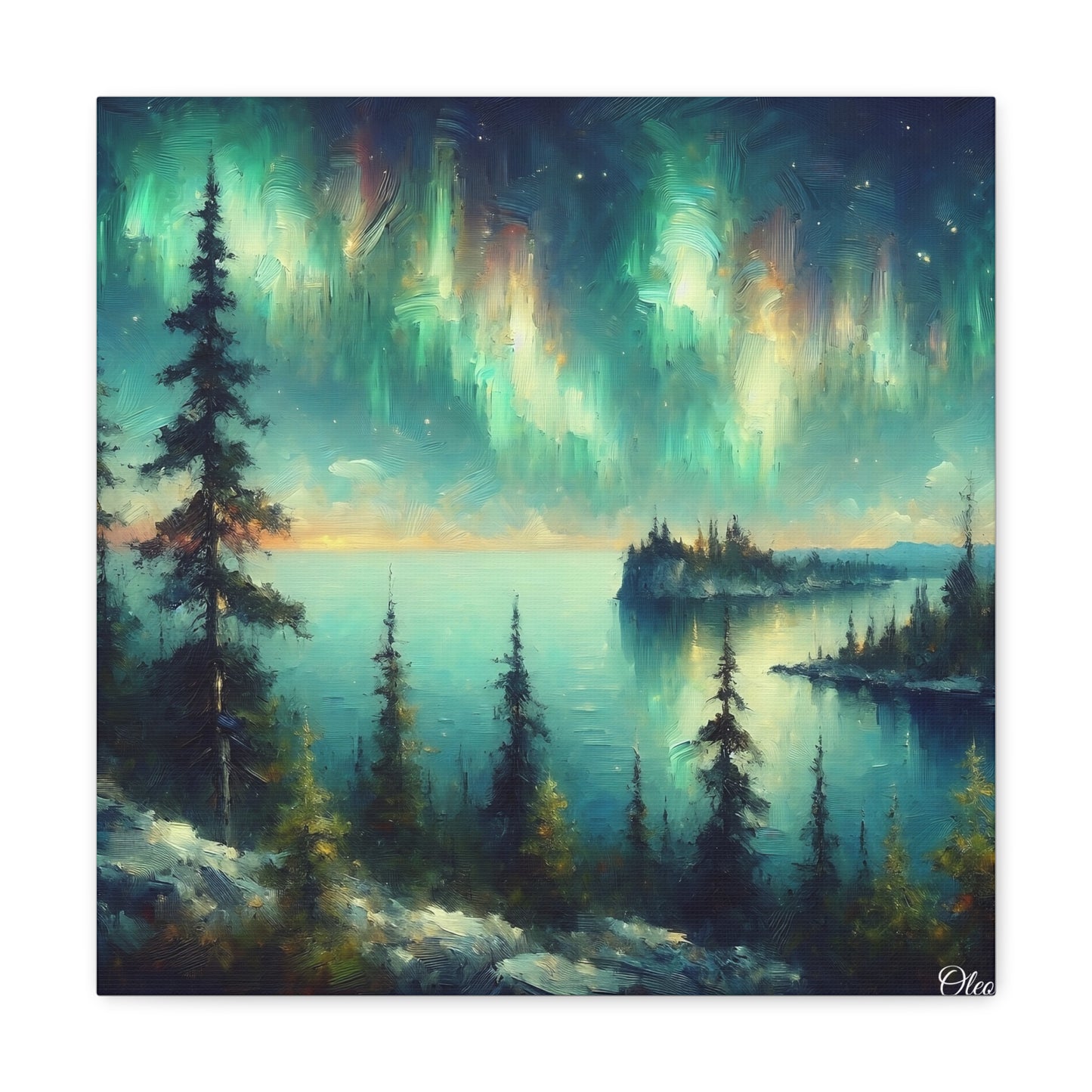 Northern Lights Majesty - Canvas Print - Witness the Wonder of Aurora Borealis