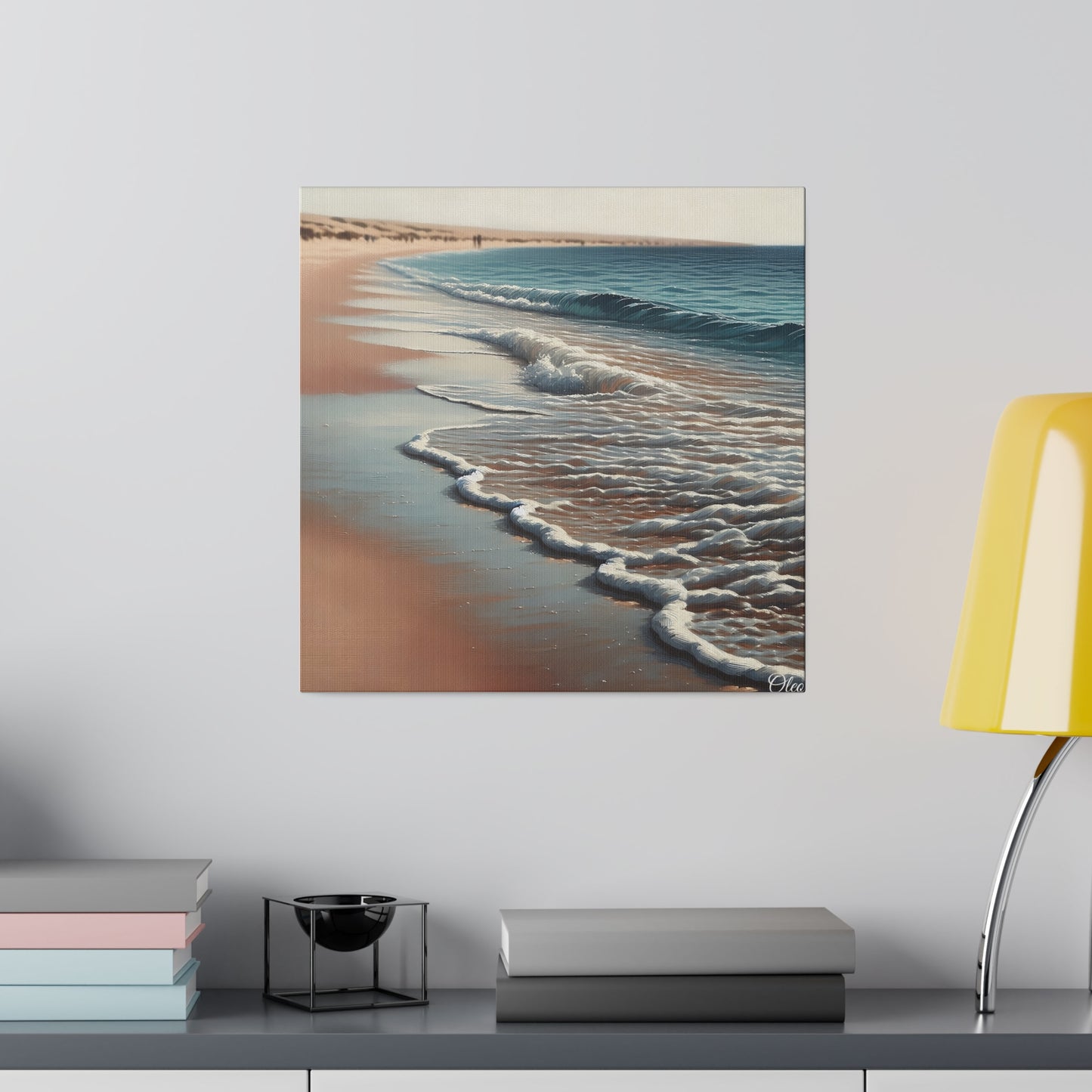 🌊 "Mountain Serenity" Beach Canvas Print 🏖️ - Tranquility Awaits