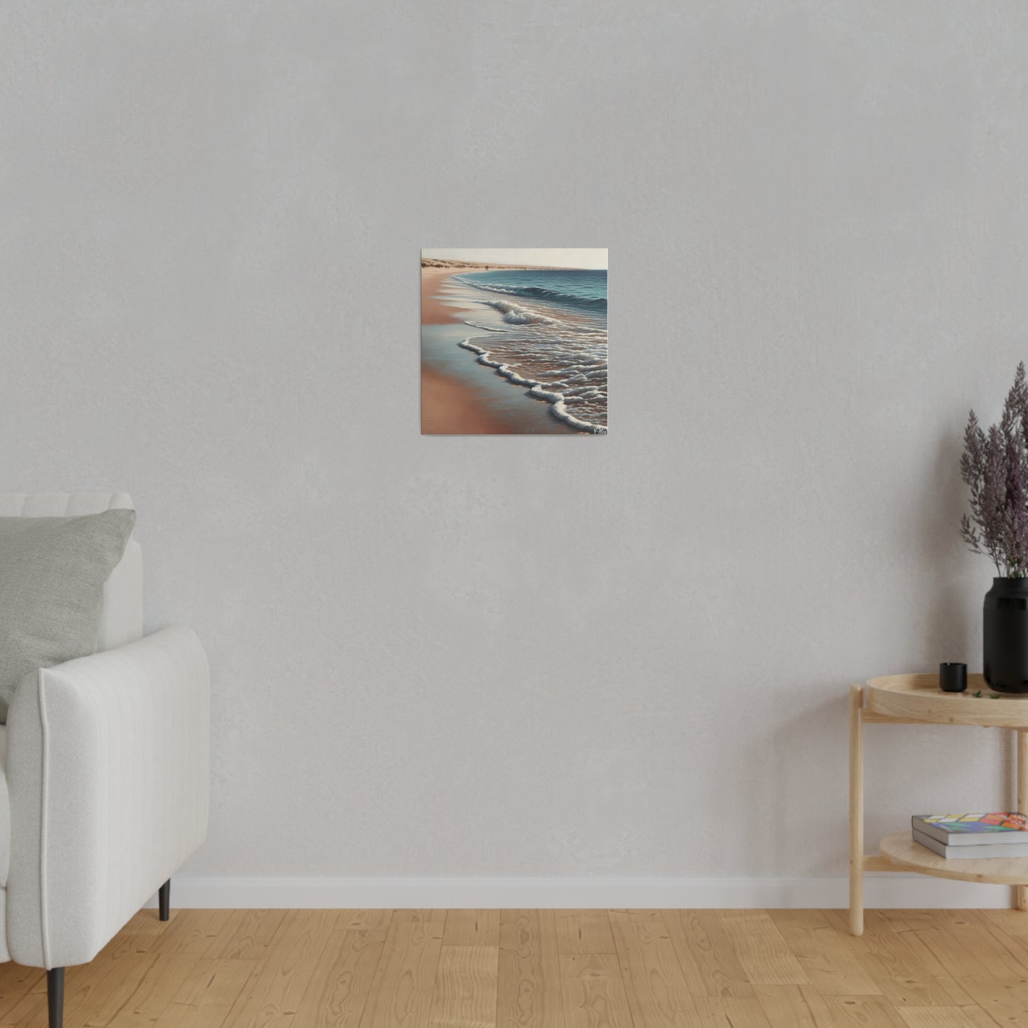 🌊 "Mountain Serenity" Beach Canvas Print 🏖️ - Tranquility Awaits