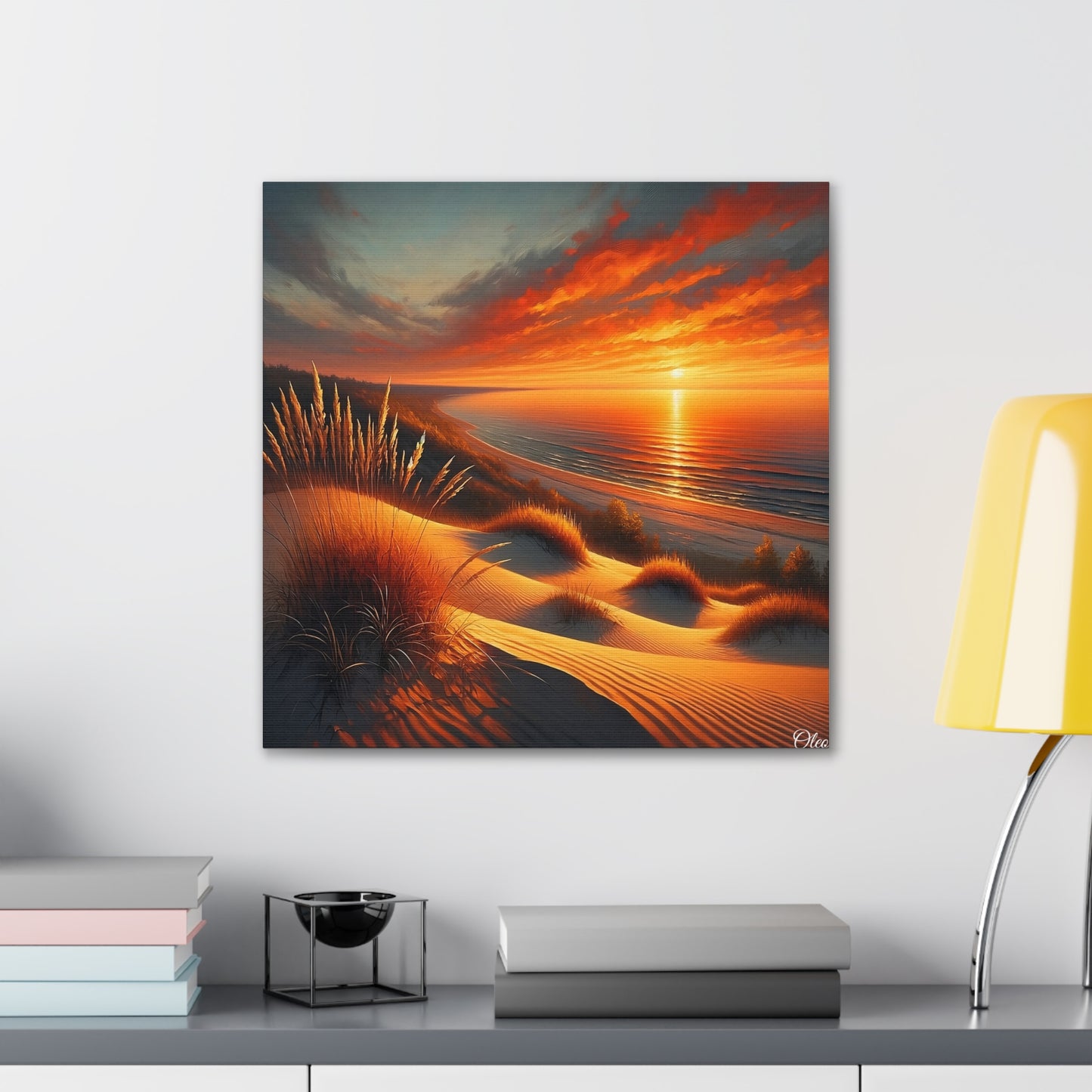 "Luminous Shores: Sunset at the Great Lakes" - Nature's Splendor