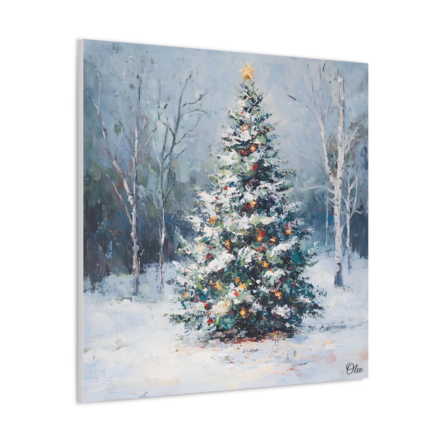 Winter Glow: A Festive Christmas Canvas Print