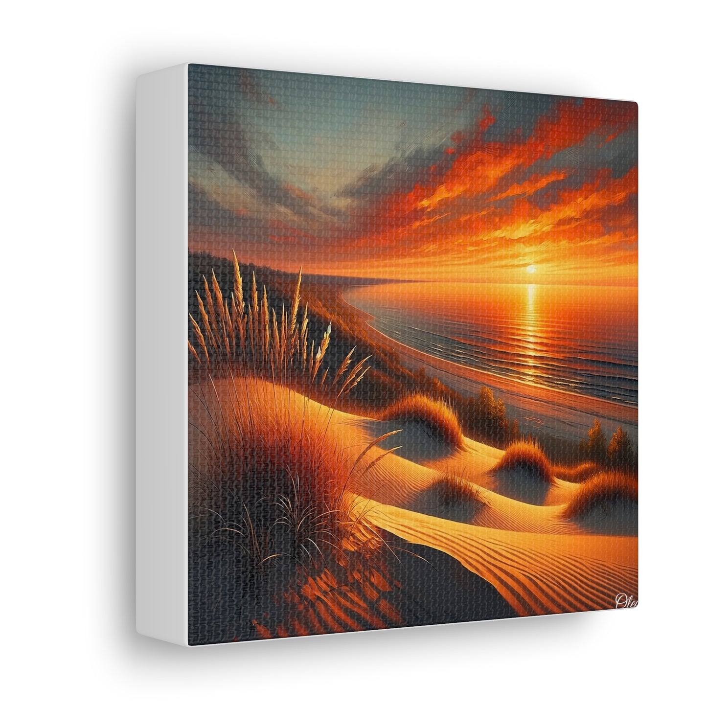 "Luminous Shores: Sunset at the Great Lakes" - Nature's Splendor