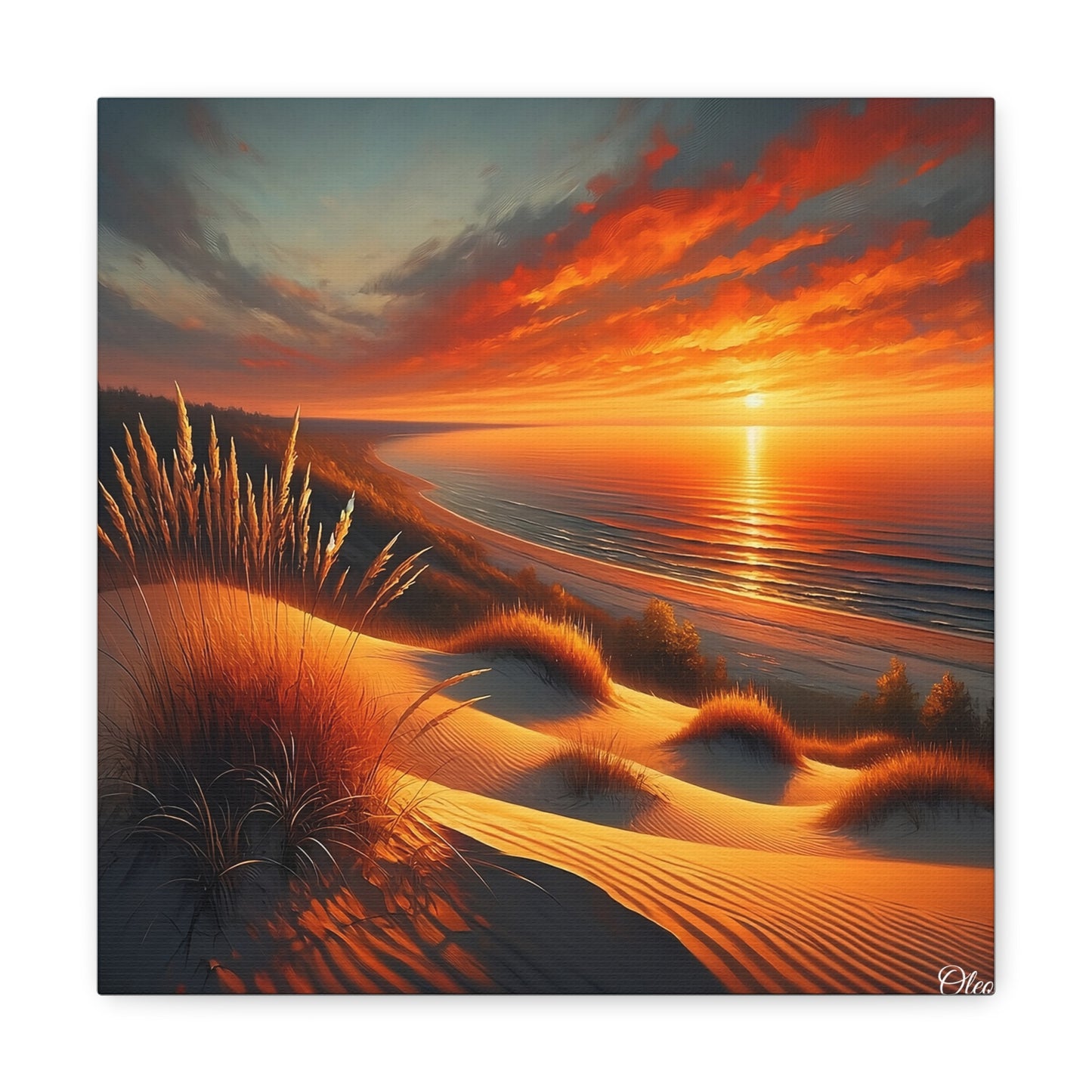 "Luminous Shores: Sunset at the Great Lakes" - Nature's Splendor
