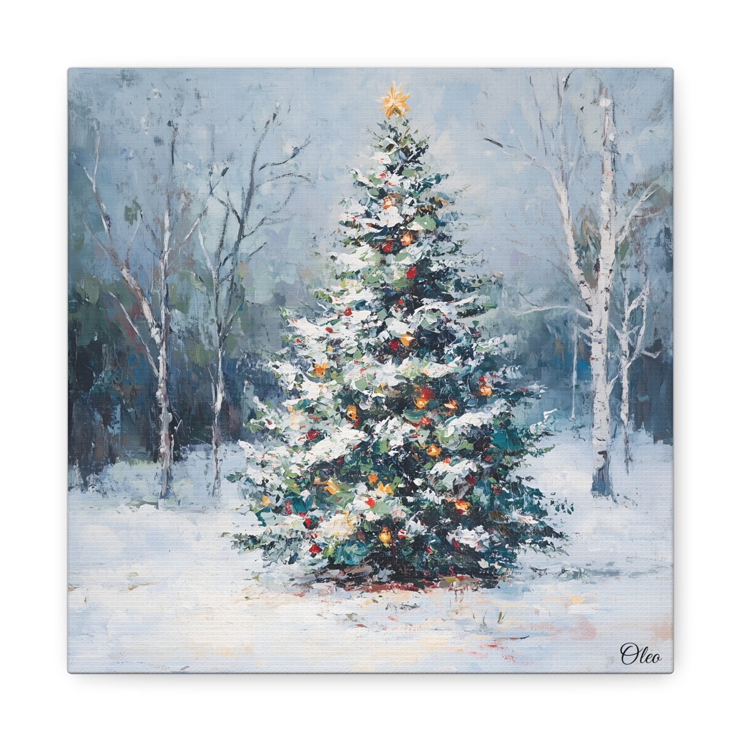 Winter Glow: A Festive Christmas Canvas Print
