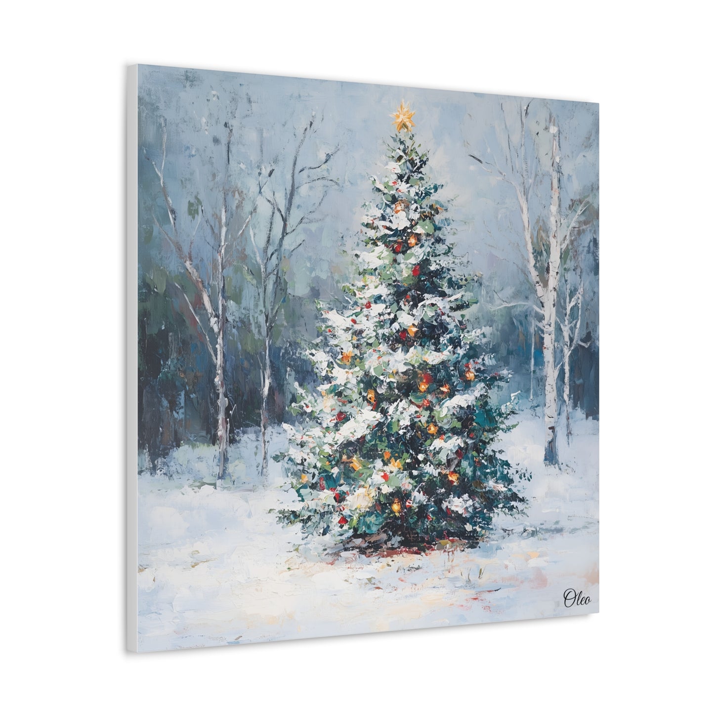 Winter Glow: A Festive Christmas Canvas Print
