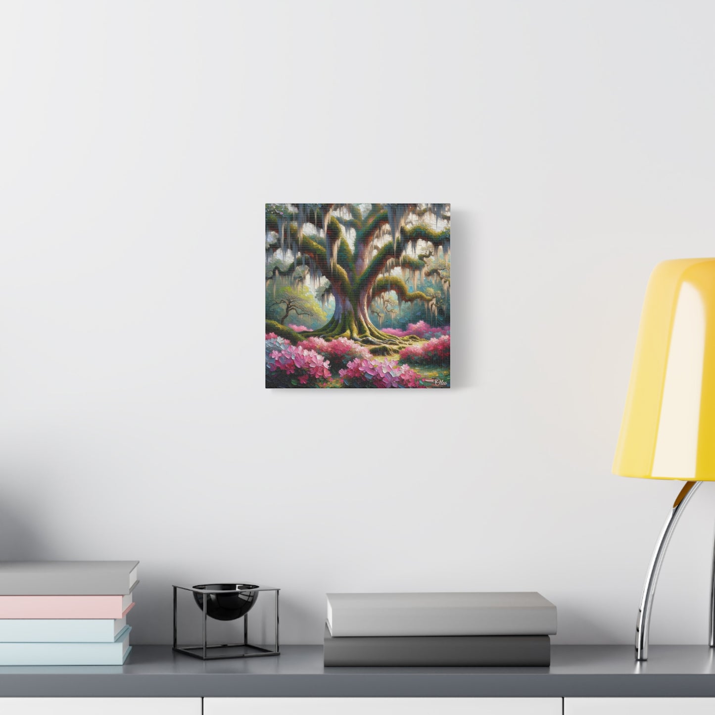 Majestic Oaks and Azaleas Oil Painting Canvas Print