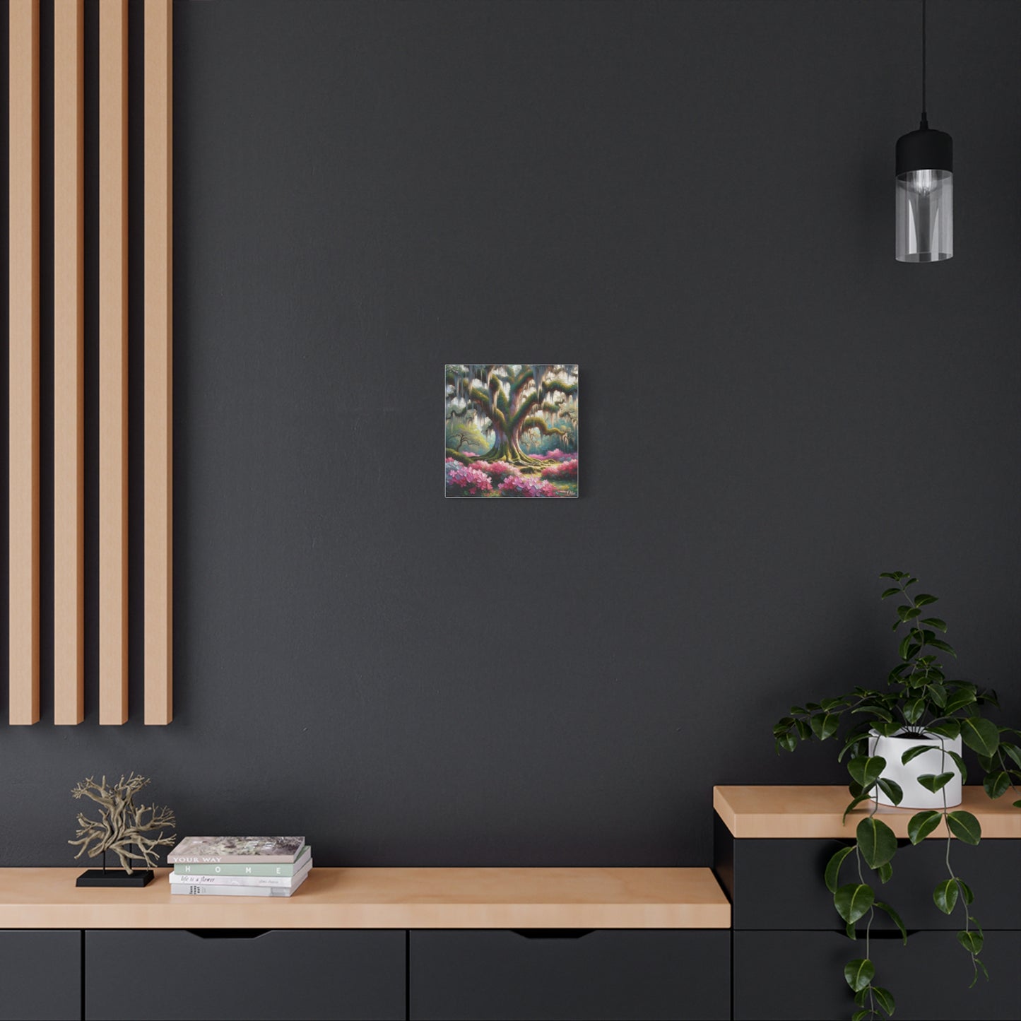 Majestic Oaks and Azaleas Oil Painting Canvas Print