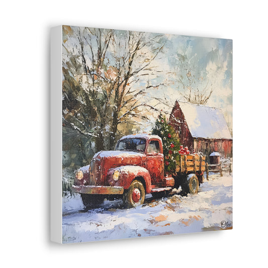 Holiday Haul: A Winter Wonderland - A Festive Canvas Print